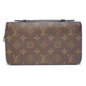 【LOUIS VUITTON】ルイ・ヴィトン　モノグラム・マカサー　ジッピーXL　M61506　長財布　中古　セカンドバッグ　トラベル　ウォレット　メンズ　質屋