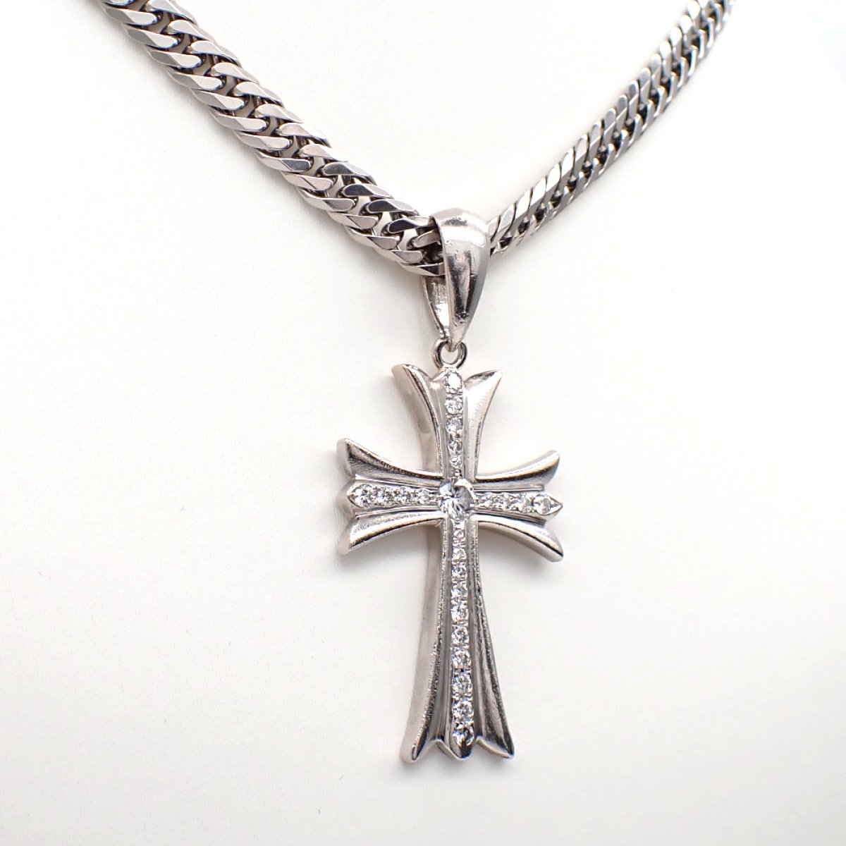 画像5: Pt900 プラチナ　ダイヤモンド　クロス　ペンダント　0.219ct 0.415ct　中古　美品　メンズ　レディース　ジュエリー　ダイヤ　ペンダントのみ　クロス型　質屋