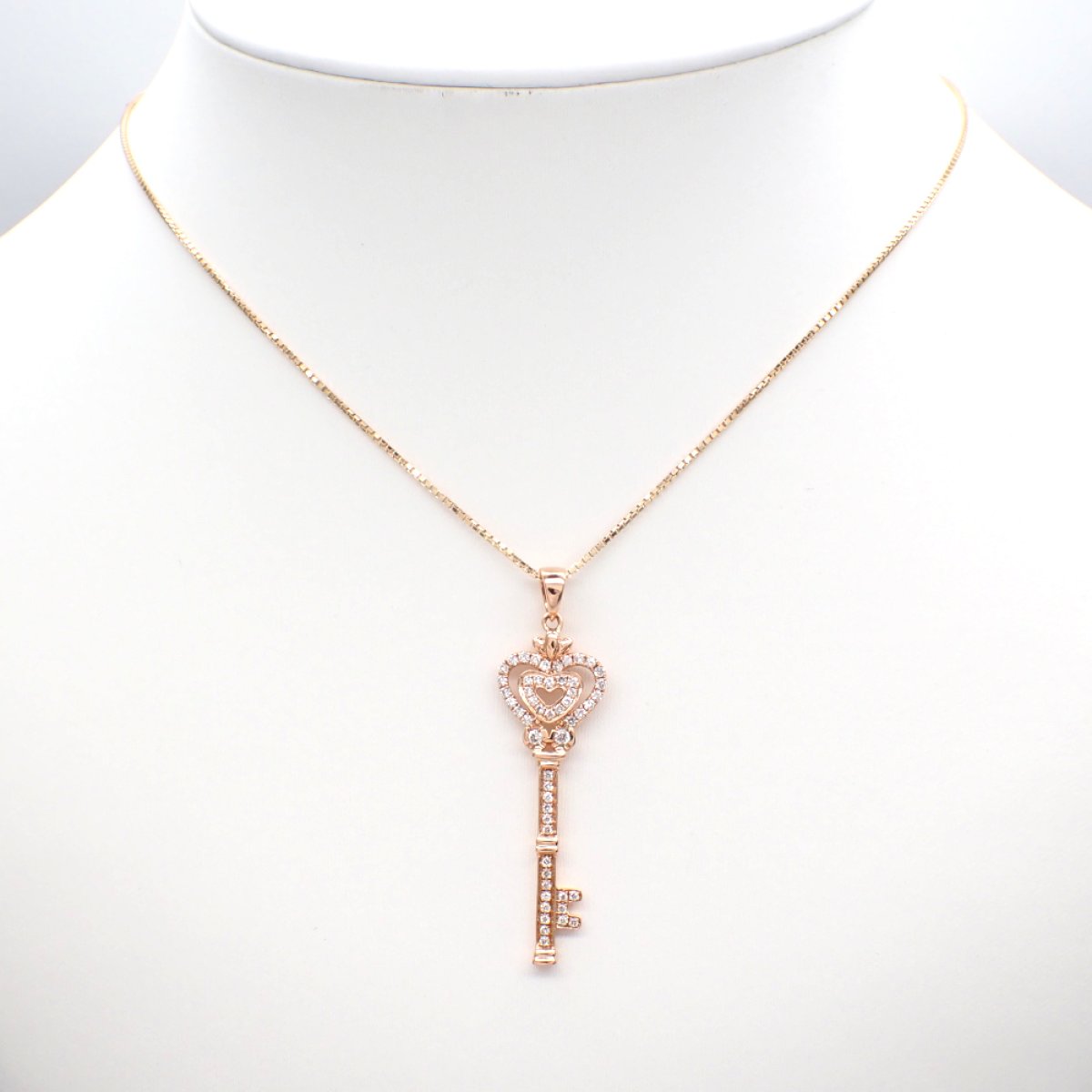 画像5: K18 ゴールド　750　ダイヤモンド 0.36ct　ペンダント　カギ　ハート　中古　美品　レディース　ジュエリー　トップ　ダイヤ　ペンダントトップ　鍵　可愛い　質屋