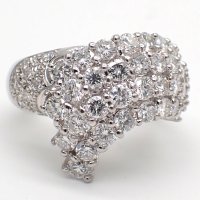 Pt900 プラチナ　ダイヤモンド　2.20ct　指輪　中古　美品　レディース　ジュエリー　ダイヤ　リング　4月誕生石　豪華　2カラットUP 　ボリューム　質屋