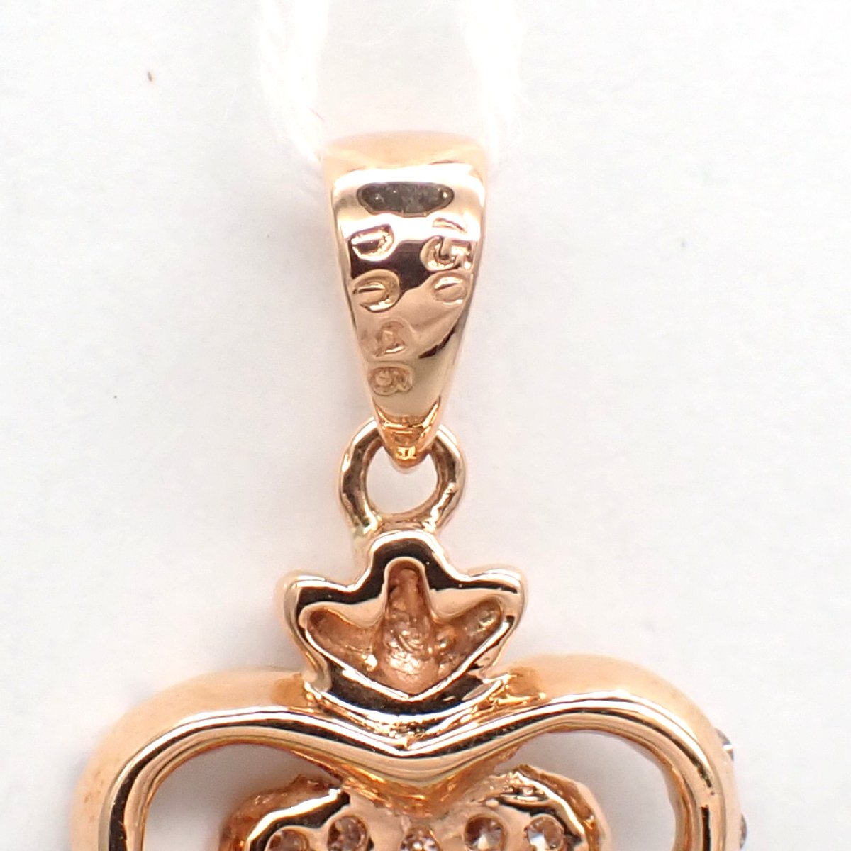 画像4: K18 ゴールド　750　ダイヤモンド 0.36ct　ペンダント　カギ　ハート　中古　美品　レディース　ジュエリー　トップ　ダイヤ　ペンダントトップ　鍵　可愛い　質屋