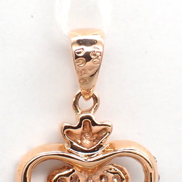 画像4: K18 ゴールド　750　ダイヤモンド 0.36ct　ペンダント　カギ　ハート　中古　美品　レディース　ジュエリー　トップ　ダイヤ　ペンダントトップ　鍵　可愛い　質屋