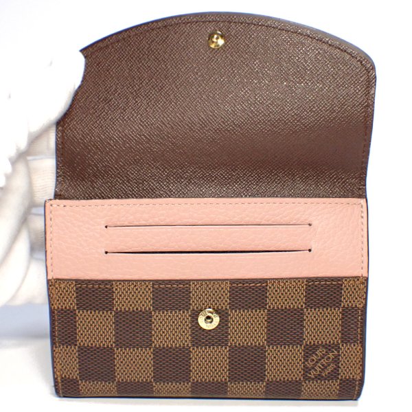 画像3: 【LOUIS VUITTON】ルイ・ヴィトン　ポルトフォイユ・ノルマンディ　ローズバレリーヌ　コンパクトウォレット 　2つ折り財布　N60043　中古　レディース　ウォレット　財布　質屋　
