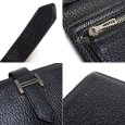 画像4: 【HERMES】エルメス　ベアン　長財布　二つ折　□B刻印　2011年製造　ブラック　レザー　ウォレット　黒　シルバーカラー金具　中古　財布　小瀬入れ付　メンズ　質屋 (4)