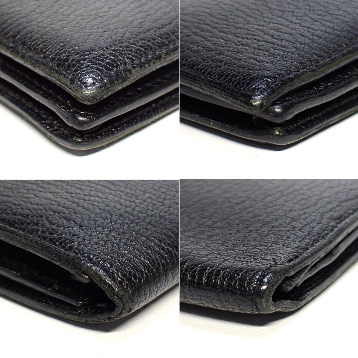 画像3: 【HERMES】エルメス　ベアン　長財布　二つ折　□B刻印　2011年製造　ブラック　レザー　ウォレット　黒　シルバーカラー金具　中古　財布　小瀬入れ付　メンズ　質屋
