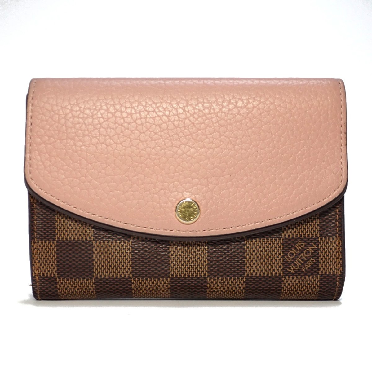 画像1: 【LOUIS VUITTON】ルイ・ヴィトン　ポルトフォイユ・ノルマンディ　ローズバレリーヌ　コンパクトウォレット 　2つ折り財布　N60043　中古　レディース　ウォレット　財布　質屋　