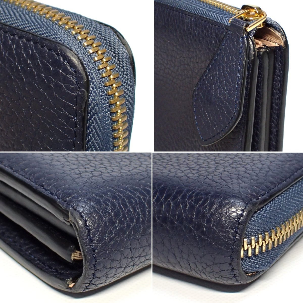 画像4: 【LOUIS VUITTON】ルイ・ヴィトン　ポルトフォイユ・コメット　ウォレット　長財布　L字ファスナー　N68582　中古　ブルーマリーヌ　レディース　メンズ　ウォレット　財布　質屋