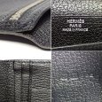 画像5: 【HERMES】エルメス　ベアン　長財布　二つ折　□B刻印　2011年製造　ブラック　レザー　ウォレット　黒　シルバーカラー金具　中古　財布　小瀬入れ付　メンズ　質屋 (5)