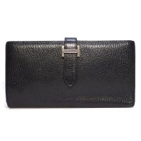 【HERMES】エルメス　ベアン　長財布　二つ折　□B刻印　2011年製造　ブラック　レザー　ウォレット　黒　シルバーカラー金具　中古　財布　小瀬入れ付　メンズ　質屋