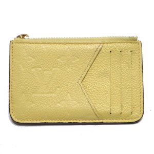 【LOUIS VUITTON】ルイ・ヴィトン　ポルトカルト ロミー　コインケース　モノグラムアンプラント　ジョーヌ イエロー　M82044　財布　カードケース　中古　コンパクト　ウォレット　カードポケット　小銭入れポケット　質屋