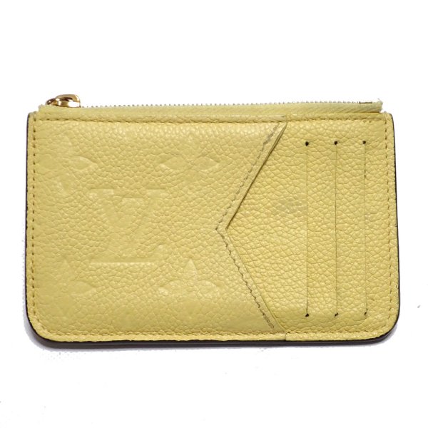 画像1: 【LOUIS VUITTON】ルイ・ヴィトン　ポルトカルト ロミー　コインケース　モノグラムアンプラント　ジョーヌ イエロー　M82044　財布　カードケース　中古　コンパクト　ウォレット　カードポケット　小銭入れポケット　質屋