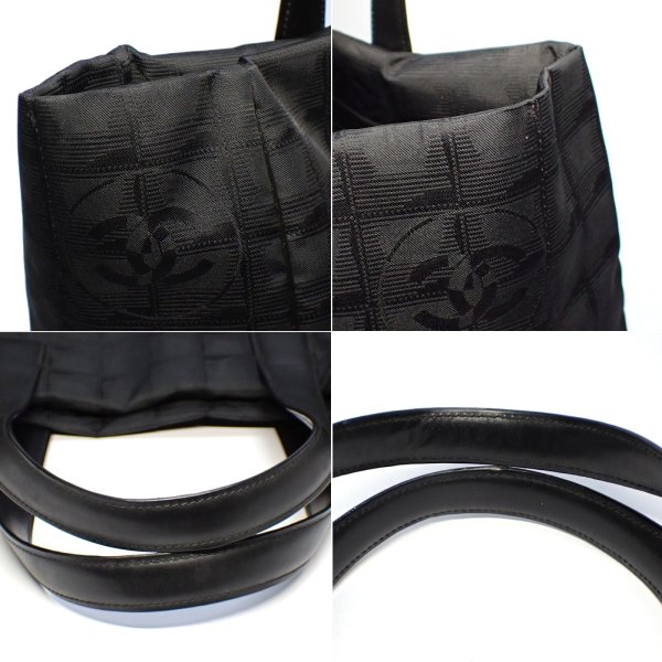 画像5: 【CHANEL】 シャネル　ニュートラベルライン トートMM　トートバッグ 　A15991　ナイロン×レザー　10番台　ブラック　バッグ　中古　黒　レディース　軽量　肩掛け　バッグ　質屋