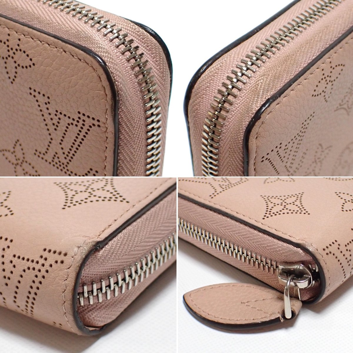 画像5: 【LOUIS VUITTON】ルイ・ヴィトン　ジッピーウォレット　マヒナ　ピンク　M61868　マグノリア　ラウンドファスナー　長財布　中古　レザー　レディース　ウォレット 　財布　質屋