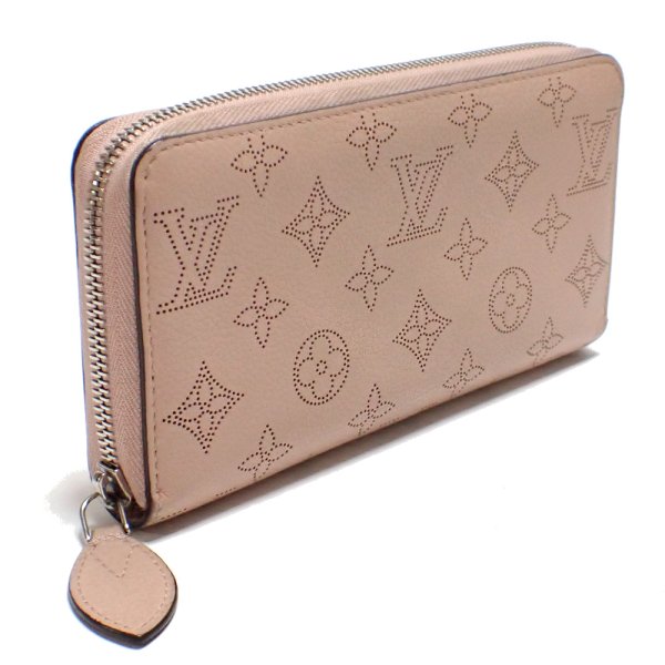 画像2: 【LOUIS VUITTON】ルイ・ヴィトン　ジッピーウォレット　マヒナ　ピンク　M61868　マグノリア　ラウンドファスナー　長財布　中古　レザー　レディース　ウォレット 　財布　質屋