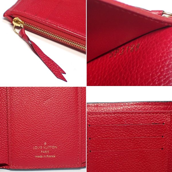 画像5: 【LOUIS VUITTON】ルイ・ヴィトン　ポルトフォイユ・ヴィクトリーヌ　モノグラム・アンプラント　M63701　三つ折り　レッド　財布　中古　レザー　コンパクト　レディース　ウォレット　赤　質屋