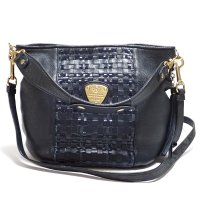 【ATAO】アタオ　キャンディ・ルーク　メッシュ　レザー　パイソン　2WAY　ショルダーバッグ　ネイビー　中古　バッグ　レディース　ATAO生誕5周年記念　ショルダー　斜め掛け　日本製　軽量　質屋