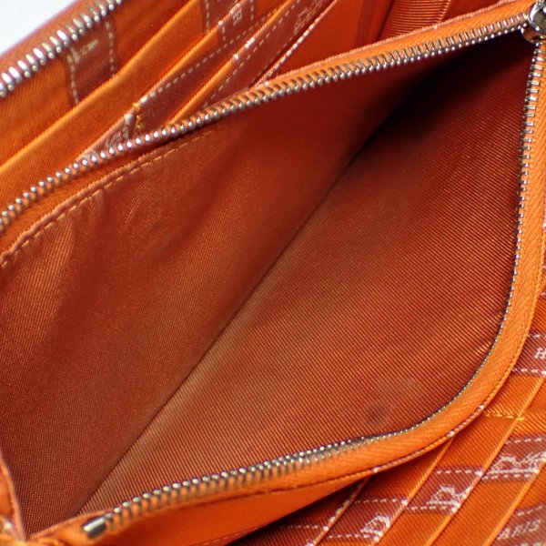 画像3: 【HERMES】エルメス　アザップロング　シルクイン　□O刻印　2011年製造　ラウンドファスナー　長財布　茶　オレンジ　レザー　ウォレット　中古　ファスナー持ち手のレザー欠損　ブラウン　財布　メンズ　レディース　質屋
