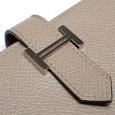 画像3: 【HERMES】エルメス ベアンスフレ ヴェルソ A刻印 2017年製造 ヴォーエプソン 二つ折り長財布 グリアスファルト×ブルーインディゴ シルバー金具 中古 レザー グレー ネイビー ウォレット 美品 レディース 質屋 (3)